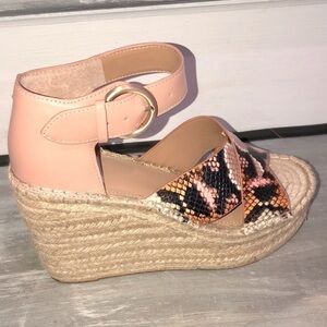 Marc Fisher LDT Espdrille Wedge Sandals 7 1/2